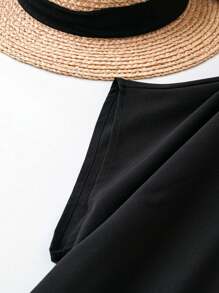 EMERY ROSE Plus Size Short Sleeve Casual Dress, Suitable For Summer - Yellow - View 3