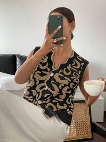 Siren Gaze Women Knitted Vest Sleeveless, Fashionable For Summer - Multicolor - View 5