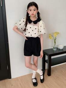 DAZY 女孩可爱大脸夏季时尚服装 - 彩色 - 查看 6