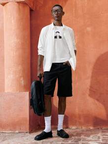 Maija Summer New Music Festival Party Graduation Beach Vacation Attire Brunch Clothing, Cruise Wear, Vintage Boho 90s Retro Street Style Portrait Black & White Print Graphic Tank Top For Men - White - View 2