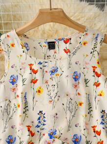 SHEIN LUNE Women Vacation Matching Set: Sleeveless Tank Top And Wide-Leg Casual Pants Summer Outfits For Women Vacation Vacation Outfits Woman Vacation Two Pieces Set Summer Dresses For Women Island Vacation Outfits,Casual - Multicolor - View 6