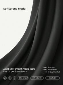 GLOWMODE 3.5英寸莫代尔丝滑可折叠腰裙带侧袋防滑抓地日常休闲装 - 黑色 - 查看 4