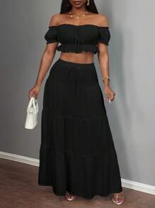 Slaydiva Women Two Pieces Outfits For Daily Wear Island Vacation Outfits - Black - View 4