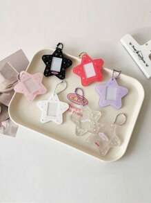 明星照片卡夹可爱钥匙扣吊坠3英寸照片卡夹学生卡包证件卡套照片保护套证件卡夹返校 - 彩色 - 查看 5