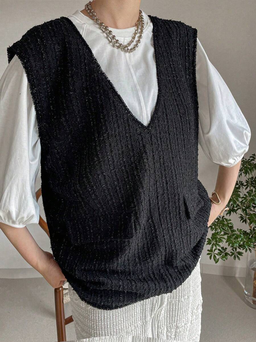 FRIFUL 女士夏季休闲宽松吊带背心 - 黑色 - 查看 1