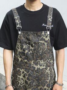 Manfinity EMRG Men's Denim Jumpsuit With Suspenders, Fashionable For Summer