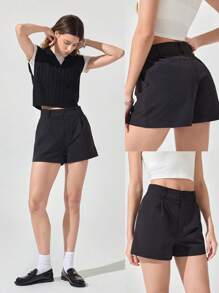 GLOWMODE Short de travail avec taille élastique anti-transpirant de 3,5 pouces, avec poches latérales, pour usage quotidien, bureau et loisirs