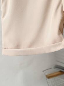 SHEIN Young Boy 卡其色工装风格休闲连体裤 - 卡其色 - 查看 5