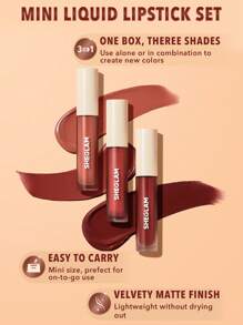 SHEGLAM Coffret de mini rouges à lèvres liquides mat Allure - Private Tour