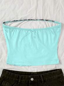 INAWLY 女式哥特式复古紧身休闲十字印花短款上衣 - 彩色 - 查看 2