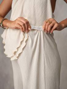 MaterniChic Maternity Two Pieces Suits Classy Outfits For Baby Shower Women Summer Clothing - Apricot - View 6