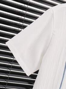 Buy 2 Get 1 Free With 3 Packs Of Bucket Hats Tween Boy Casual Sports College Art Retro White Shirt And Blue Shorts And Blue Bucket Hat Suitable For Birthday Parties, Evening Parties, Performances - White - View 8