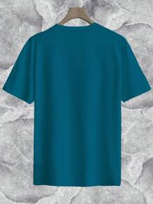 Manfinity Homme Plus Size Men's Stripe Print Crew Neck Short Sleeve Casual Versatile T-Shirt - Multicolor - View 2