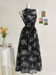 SHEIN MOD Váy đen thanh lịch 2 trong 1 hở lưng buộc dây, Váy nghỉ dưỡng mùa hè, Váy lễ hội, Váy dự tiệc nữ, Váy cổ điển nữ, Váy sinh nhật, Váy hòa nhạc đồng quê, Váy mùa hè nữ, Váy nghỉ dưỡng - Nhiều màu - Xem 4