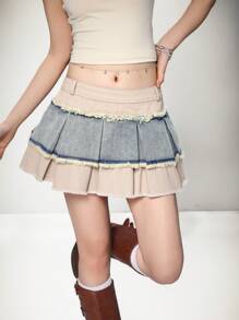 K-Vae Women's Denim Mini Skirt, Sexy Ultra Low Waist Summer,Graduation,Vacation,Country Concert,Concert,Cruise,Old Money Style Women,Going Outs,Festival,Vacation,Birthday,Cute Summers