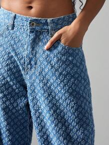 MISSGUIDED Quần Jeans Ống Thẳng Cạp Cao Cổ Điển - Màu xanh lam - Xem 4