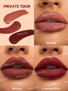 SHEGLAM Coffret de mini rouges à lèvres liquides mat Allure - Private Tour