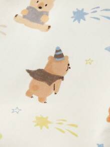 Cozy Pixies Colchoneta cambiadora de pañales para bebé, diseño de oso, se puede usar con bolsa de pañales - Beis - Ver 7