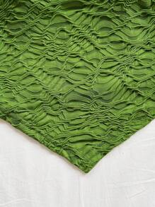 Soleia Women's Textured Tube Top For Summer Vacation - Olive Green - View 4
