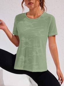 Daily&Casual Colorblock Casual Round Neck Short Sleeve Sports T-Shirt, Summer