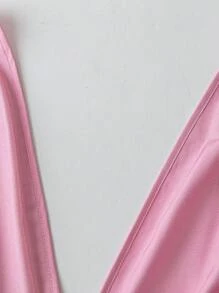 SHEIN Tall Beach Holiday Pleated Placement Print Sleeveless Maxi Dress - Pink - View 5