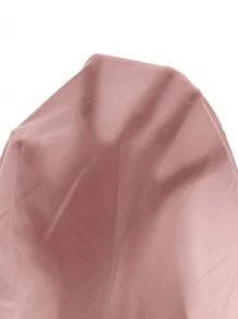SHEIN Frenchy Camisa verde de talla grande para mujer con cuello en V, mangas cortas tipo murciélago y detalle de nudo en el bajo - Rosa - Ver 6