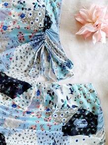 Soleia Women Two Pieces Outfits For Daily Wear - Blue - View 7