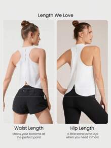 GLOWMODE Quick-Dry Lightweight Reflective 3D Cut Back Mesh Panel Active Running Tank Top Jogging Training Gym Workout Wear - White - View 7