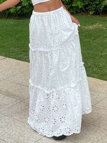 DAZY 纯色宽松A字休闲度假夏季女装半身裙