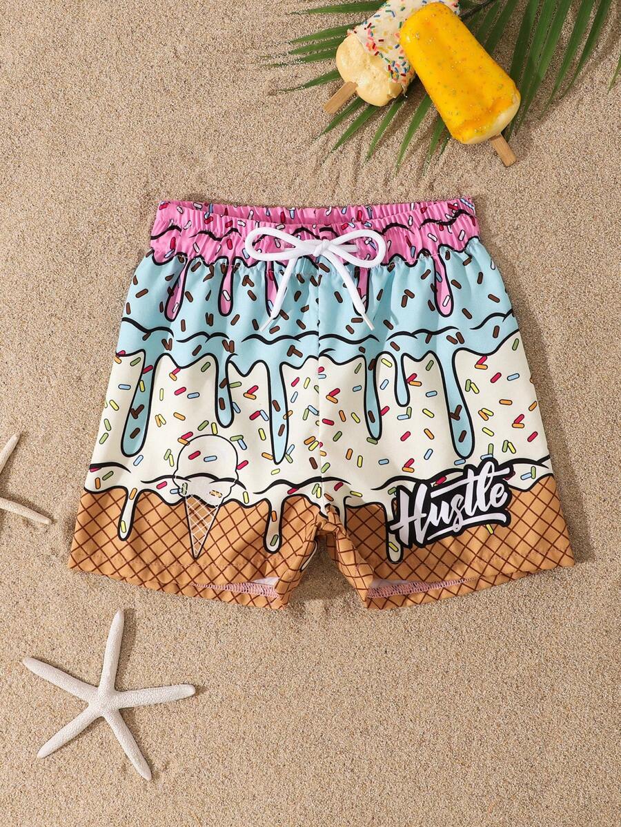 Baby Boy Summer Fashion Printed Beach Shorts - Multicolor - View 1