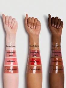 SHEGLAM عناية شفاه مرطبة بالبلورات المزججة - لبن الفراولة