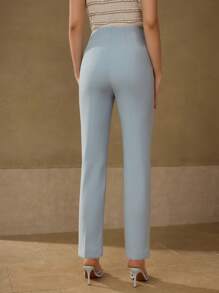 MOTF PREMIUM PRESS CREASE TAILORED SUIT PANTS - Blue - View 5