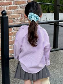 Dazy Kids 女童秋季衬衫，秋季服装 - 紫色 - 查看 2