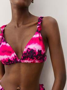 Maija Women's Tie-Dye Print Ruched Tie Bikini Swimwear, Beachwear For Summer Beach Vacation,Hippie Summer Outfits For Women Vacation Outfits Woman High Waisted Bathing Suit