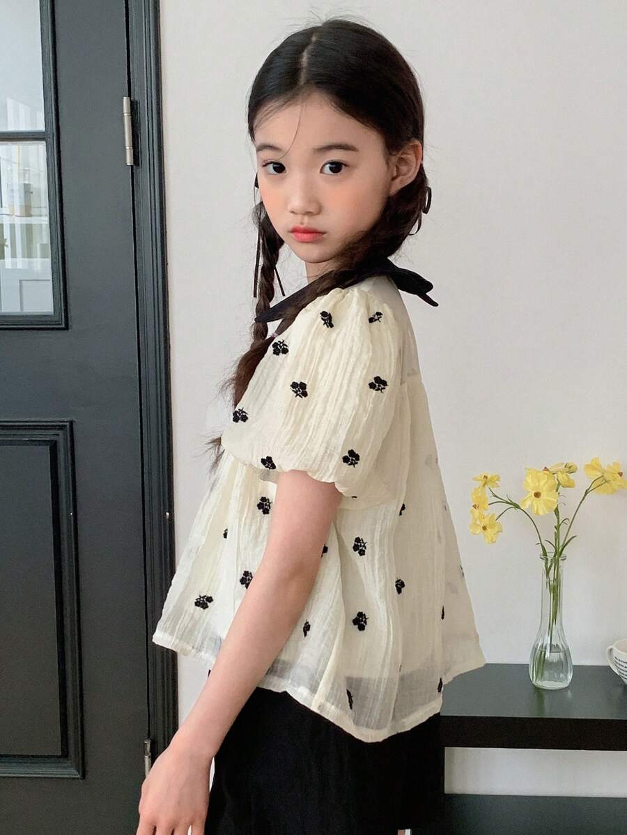 DAZY 女孩可爱大脸夏季时尚服装 - 彩色 - 查看 1