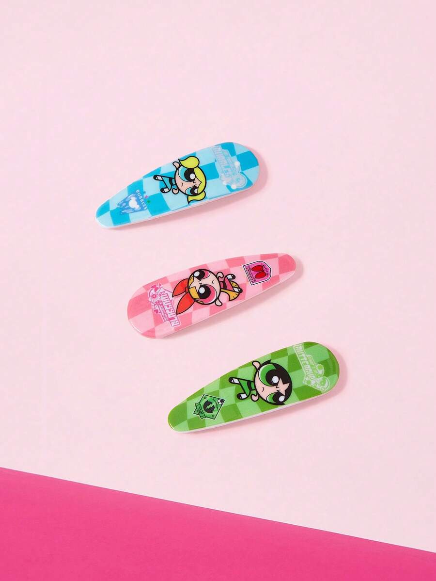 THE POWERPUFF GIRLS X SHEIN 3pcs Blossom, Bubbles, Buttercup ...