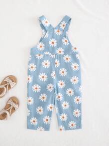 Cozy Pixies 女婴雏菊图案前围兜带连体裤 - 彩色 - 查看 6