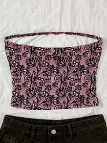 INAWLY 女式哥特式复古紧身休闲抹胸 - 彩色 - 查看 2