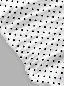 Firerie 女式夏季新款休闲简约褶饰腰部优雅波尔卡圆点图案飘逸长款吊带裙 - 彩色 - 查看 4