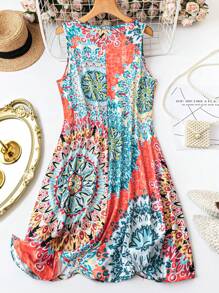 SHEIN LUNE Kleid in Große Größen mit Trägern, modischer Sommerstil