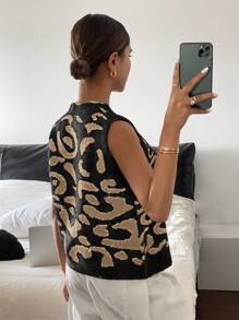 Siren Gaze Women Knitted Vest Sleeveless, Fashionable For Summer - Multicolor - View 2