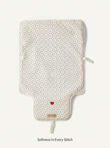 Cozy Pixies Heart Design Polka Dot Portable Diaper Changing Pad, Suitable For Use With Diaper Bags - Beige - View 10