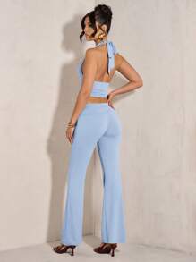 SHEIN BAE Women Two Pieces Outfits For Daily Wear - Baby Blue - View 2