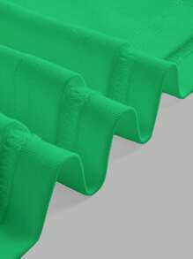 Slaydiva 休闲纯色百搭女士紧身迷你连衣裙，适合夏季 - 綠色 - 查看 4