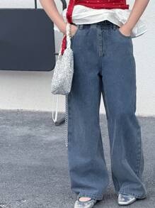 Dazy Kids Tween Girl Autumn Denim Jeans,Back To School Clothes - Blue - View 8