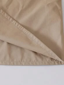 SHEIN Explorewe 青少年男生校服长袖衬衫，休闲修身款，适合各种活动和毕业典礼，秋冬季时尚百搭。 - 咖啡棕 - 查看 6