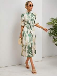Aveloria Modichic Ladies' Printed Lantern Sleeve Dress Vacation Outfits Woman 
