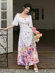 Modelyn Fashion Locating Pleated Front Midi Dress - Multicolor - View 5
