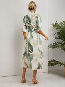 Aveloria Modichic Ladies' Printed Lantern Sleeve Dress Vacation Outfits Woman 
