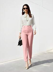 Aveloria Modichic Ladies' Plain Simple Daily Formal Pants  - Pink - View 5